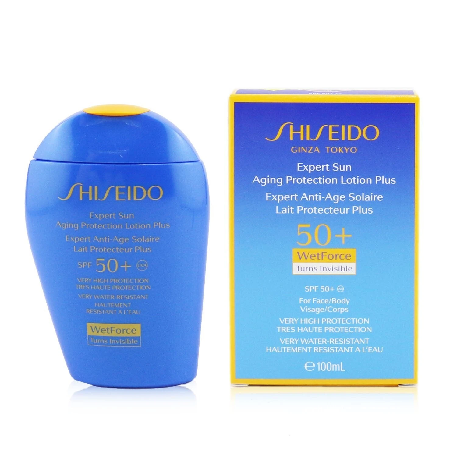 Shiseido Expert Sun Aging Protection Lotion Plus WetForce For Face & Body SPF 50+ 100ml/3.4oz 1 Shiseido Expert Sun Aging Protection Lotion Plus WetForce For Face & Body SPF 50+ 100ml/3.4oz