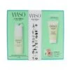 Shiseido Waso Quick Matte Moisturizer Oil-Free Set: Quick Matte Moisturizer 75ml + Soft+Cushy Polisher 30ml + Eye Opening Essence 0.3ml + Poreless Matte Primer 0.3ml 4pcs