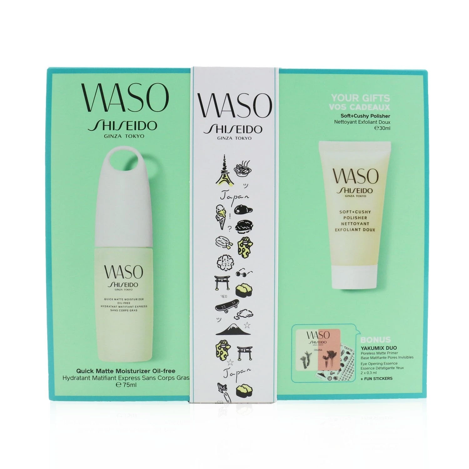 Shiseido Waso Quick Matte Moisturizer Oil-Free Set: Quick Matte Moisturizer 75ml + Soft+Cushy Polisher 30ml + Eye Opening Essence 0.3ml + Poreless Matte Primer 0.3ml 4pcs 1 Shiseido Waso Quick Matte Moisturizer Oil-Free Set: Quick Matte Moisturizer 75ml + Soft+Cushy Polisher 30ml + Eye Opening Essence 0.3ml + Poreless Matte Primer 0.3ml 4pcs